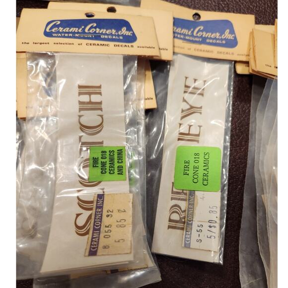 NOS Lot of ceramic Decals Liquor Types  Lot‎ of 29 - Picture 3 of 9